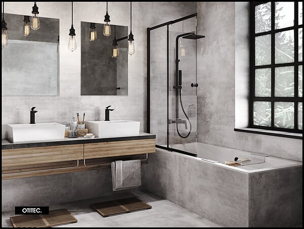 OTITEC - Baignoire Droite sans Tablier - 190 x 90 cm - QUADRO SANS TABLIER - REPOSE-TÊTE OFFERT - large