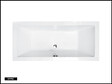 OTITEC - Baignoire Droite sans Tablier - 190 x 90 cm - QUADRO SANS TABLIER - REPOSE-TÊTE OFFERT - vignette