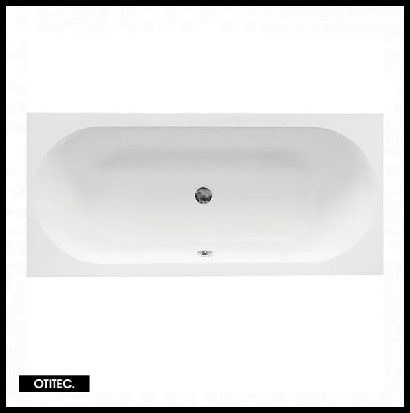 BESCO - Baignoire Droite sans Tablier - 180 x 80 cm - VITAE SANS TABLIER - REPOSE-TÊTE OFFERT - large