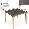 TECTAKE - Table en rotin Tarent 93,5 x 93,5 x 75 cm marron naturel - vignette