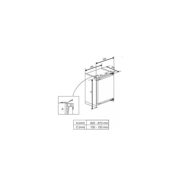 BEKO - congélateur intégrable à pantographe 94l - BU1204N - large