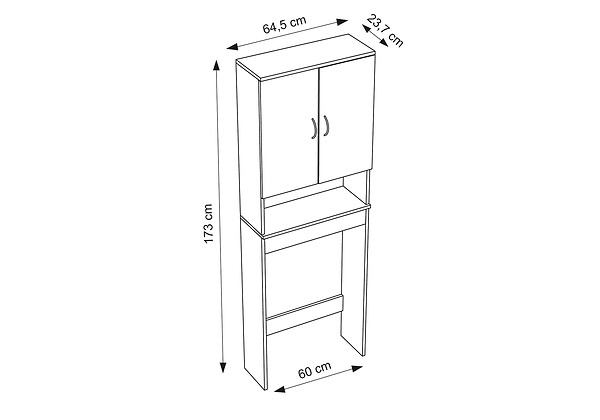 ALLIBERT - Meuble WC SOLITA 64,5 cm - Blanc Mat - large