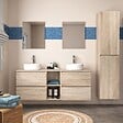ALLIBERT - Colonne de salle de bain  murale avec rangement 40 x 180 x 35 cm BAZIL - vignette