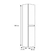 ALLIBERT - Colonne de salle de bain  murale avec rangement 40 x 180 x 35 cm BAZIL - vignette
