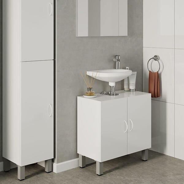 ALLIBERT - Colonne de salle de bain  murale avec rangement 30 x 172 x 30 cm SOLITA - large