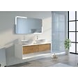 DISTRIBAIN - Meuble de salle de bain SANZA 1400 Blanc et Bois Naturel - vignette