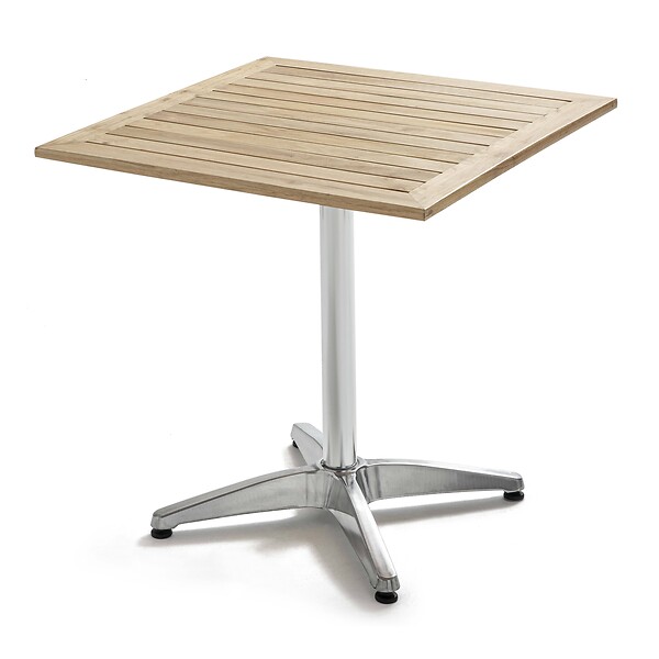 OVIALA - Table de jardin pliante et 2 chaises en aluminium et bois - Times square - large