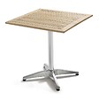 OVIALA - Table de jardin pliante et 2 chaises en aluminium et bois - Times square - vignette