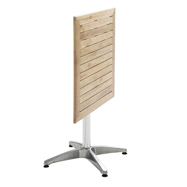 OVIALA - Table de jardin pliante et 2 chaises en aluminium et bois - Times square - large