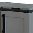 INTEC - Armoire de tri Selectif 3 Sacs Gris - Meuble de Recyclage Int / Ext - Dimensions 102 x 37 x 84 cm - INTEC - vignette