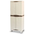 INTEC - Armoire de rangement 2 portes 4 Etagères 70 x 47 x 184cm 4 pieds Charge 100kg max INTEC - vignette