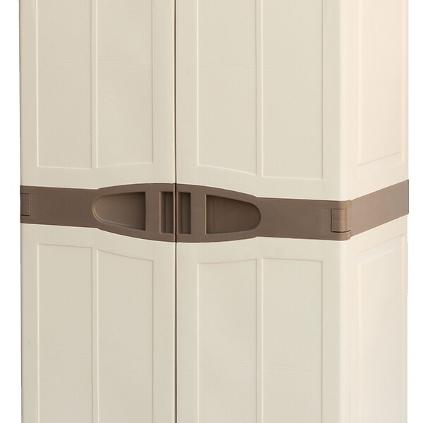 INTEC - Armoire de rangement 2 portes 4 Etagères 70 x 47 x 184cm 4 pieds Charge 100kg max INTEC - large