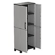 INTEC - Armoire de rangement 2 portes 4 Etagères Grise 68 x 37 x H169 cm 4 pieds INTEC - vignette
