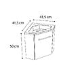 ALLIBERT - Pack meuble lave mains d'angle Corner noir mat - Marque allibert - vignette