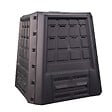 INTEC - Composteur de jardin 380L 80 x 80 x H82 cm Anthracite Déchets verts Couvercle et trappe d'extraction INTEC - vignette