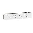 LEGRAND - Prise 4x 2P+T 16A pour goulotte 8 modules - Mosaic - blanc - Legrand - vignette