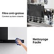 CIARRA - Hotte de cuisine 90cm APP Contrôle 650m3/h Booster Touche Tactile Noir CD9102B - vignette