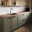 FORESTEA - Plan de travail stratifié CPL Noyer 3020 x 635 x 28 mm - FSC MIXTE 70% - vignette