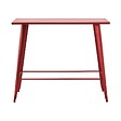 OVIALA - Table haute de jardin en acier rouge - New York - vignette
