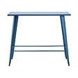 OVIALA - Table haute de jardin en acier bleu pacific - New York - vignette