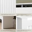 TECTAKE - Cache-radiateur VILA design à lattes avec étagère blanc - vignette