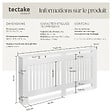 TECTAKE - Cache-radiateur VILA design à lattes avec étagère blanc - vignette