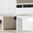 TECTAKE - Cache-radiateur VILA design à lattes avec étagère blanc - vignette