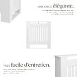 TECTAKE - Cache-radiateur VILA design à lattes avec étagère blanc - vignette