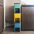 KITCHEN MOVE - 3 poubelle tri Sélectif BERGEN vert bleu jaune 3x20L - vignette