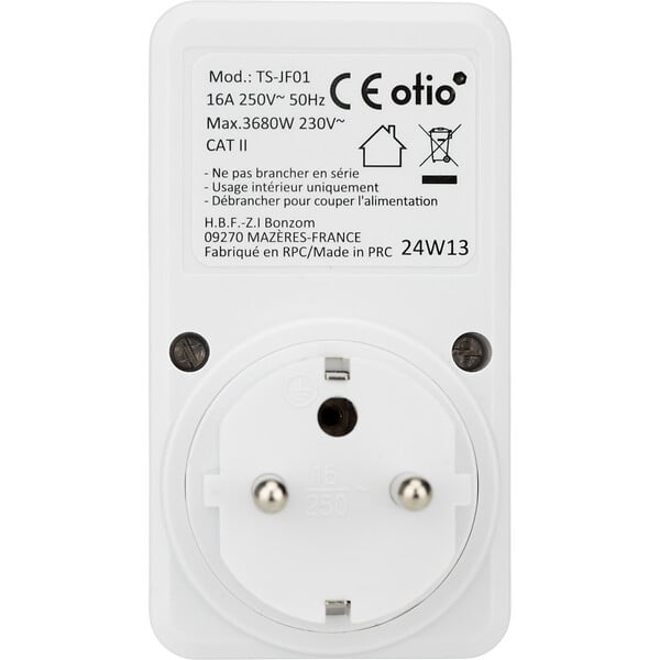OTIO - Contrôleur de consommation électrique - 3 indicateurs - Blanc - Otio - large