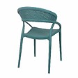 OVIALA - Lot de 4 chaises de terrasse vert foncé - Madrid - vignette