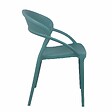OVIALA - Lot de 4 chaises de terrasse vert foncé - Madrid - vignette