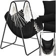 TECTAKE - Fauteuil suspendu ALISON style boho avec une capacité de charge de 160kg noir - vignette