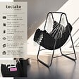 TECTAKE - Fauteuil suspendu ALISON style boho avec une capacité de charge de 160kg noir - vignette