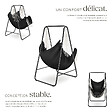 TECTAKE - Fauteuil suspendu ALISON style boho avec une capacité de charge de 160kg noir - vignette