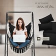TECTAKE - Fauteuil suspendu ALISON style boho avec une capacité de charge de 160kg noir - vignette