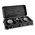 KEMPER - Réchaud gaz portable 3 feux 3450W Noir Couvercle Plaque de cuisson KEMPER - vignette