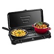 KEMPER - Réchaud gaz portable 2 feux 2600W Noir Couvercle Plaque de cuisson KEMPER - vignette