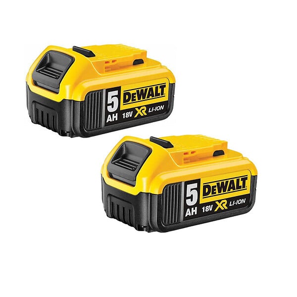 DEWALT - Pack 3 outils 18V DEWALT DCK355P2T-QW Brushless - Perceuse + perforateur + meuleuse + 2 batteries 5Ah Li-Ion + Coffret - large
