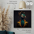 CEANOTHE - Tableau sur toile paon humain 65x65 cm - vignette