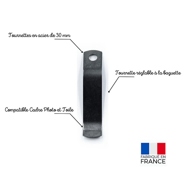 CEANOTHE - Sachet 6 tournettes acier 30mm - large