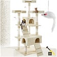 TECTAKE - Arbre à chat BARNEY 170 cm beige - vignette