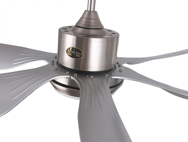 KLASSFAN - Ventilateur de plafond DC argenté avec pales de 166cm et lumière pour 60m2 - large