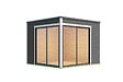 LASITAMAJA - Abris bois Palermo 3 gris anthracite - 28mm - surface utile 8,67 m2 - vignette