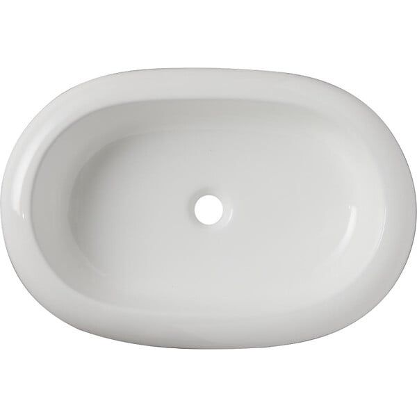GODART - Vasque à poser ovale 63.5x43.5 cm - céramique blanc brillant - large