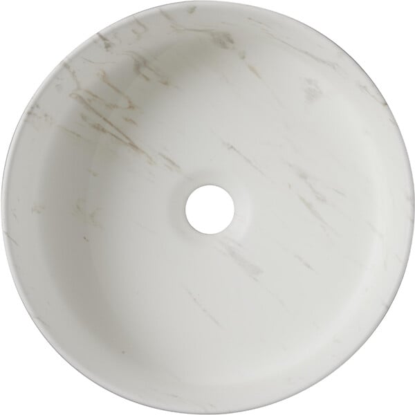 GODART - Vasque à poser ø36 cm - Effet marbre - Rebords fins - Andria - large