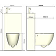 GODART - Pack WC suspendu avec lave-mains intégré + cuvette sans bride gris mat fixations invisibles cyrus - vignette