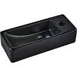 GODART - Lave-mains gain de place noir mat à suspendre 37 x 15 cm - robinet à droite - Longine - vignette