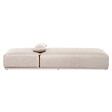 OVIALA - Bain de soleil avec coussin inclinable 5 positions beige - Havana - vignette