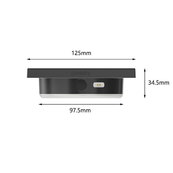 LUMISKY - Module solaire LED rechargeable carré SUNNY SQUARE 13cm - large
